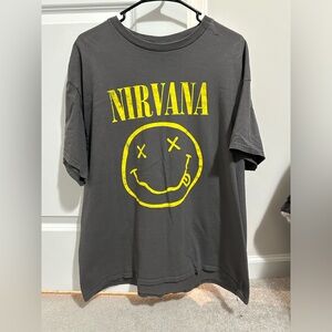Nirvana Gray and Yellow Tee-Shirt